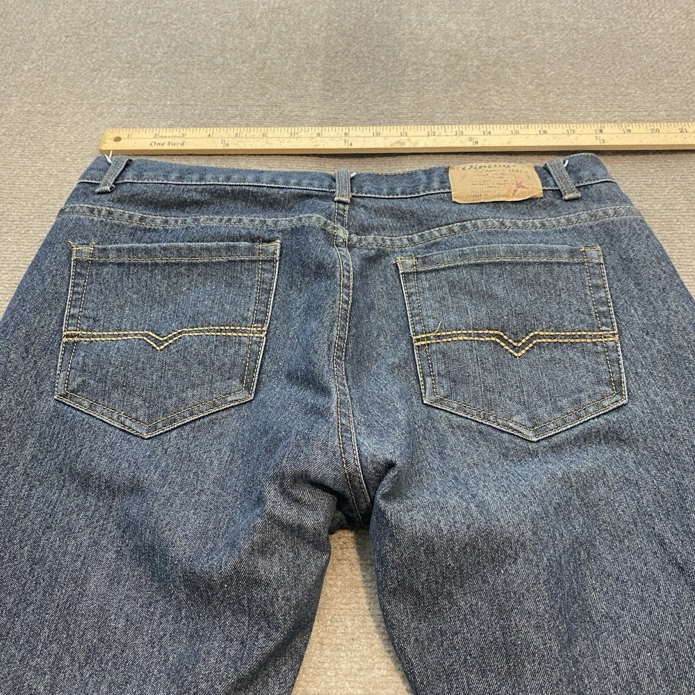 Vintage Genes Jeans Mens 34 Fits 35x32 Blue Lived In Denim Slim Fit Preppy - Picture 6 of 12